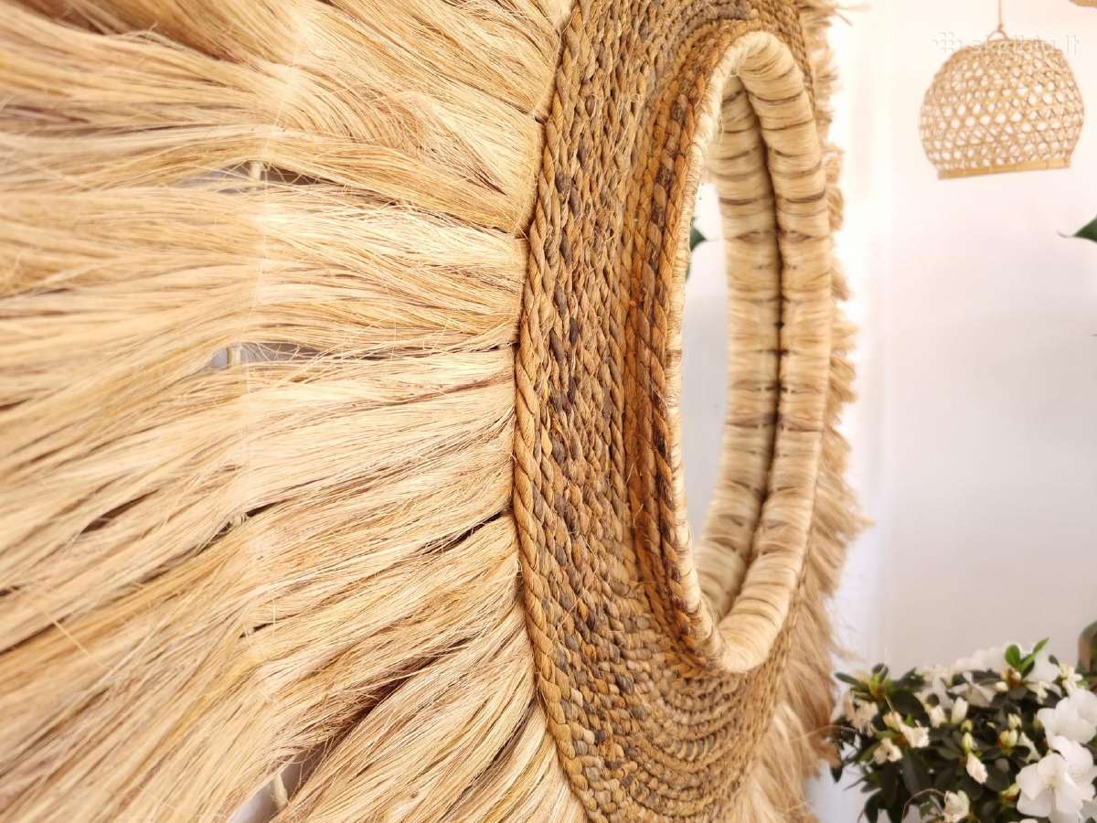 Veidrodis sienos dekoracija Boho Bali 100cm/110cm. - nuotraukos Nr. 3