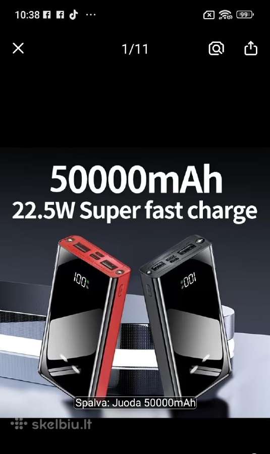 Didelės talpos Powerbank 50000 mah