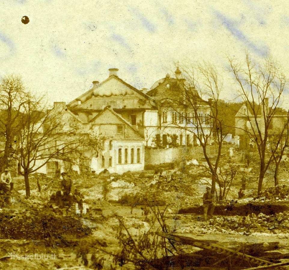 1915 Šiauliai sugriauta Balotoji sinagoga Judaika