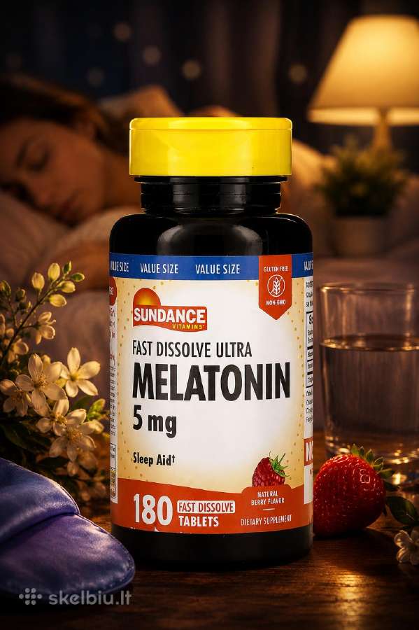 5 mg melatoninas - 180 tablečių!