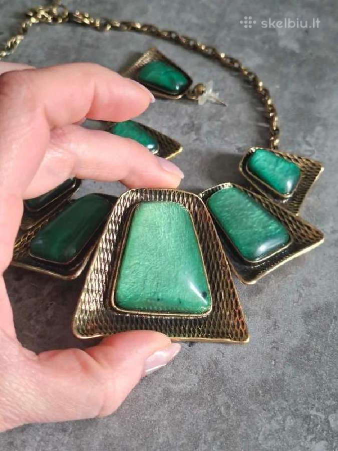 Masyvus vintažinis, Boho papuošalų komplektas - nuotraukos Nr. 6