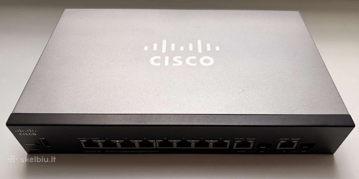 Cisco Sg350-10 L3 valdomas gigabit switch