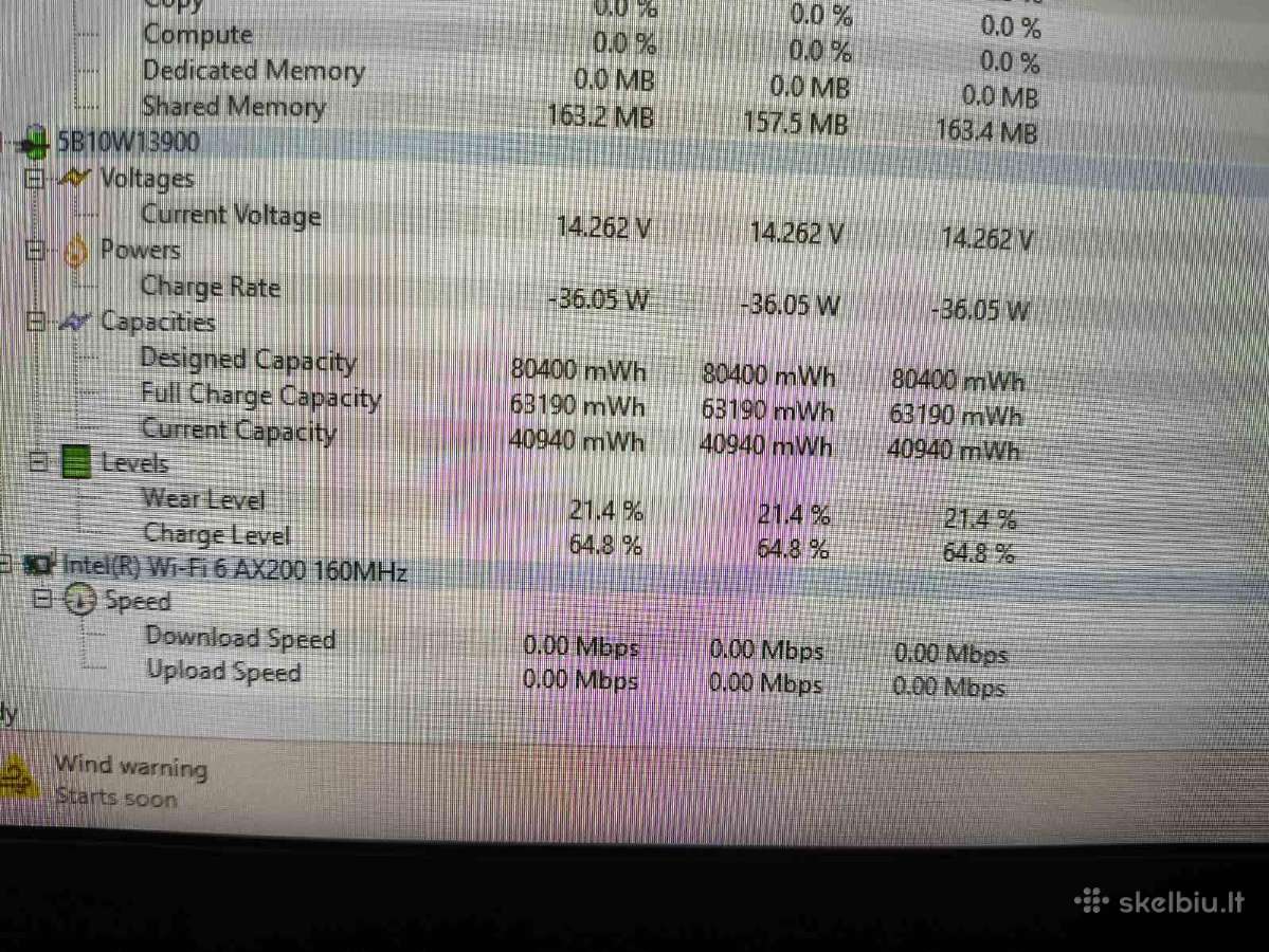 I7-9750h 32gb 512gb SSD Quadro T1000 4gb 21% - nuotraukos Nr. 7