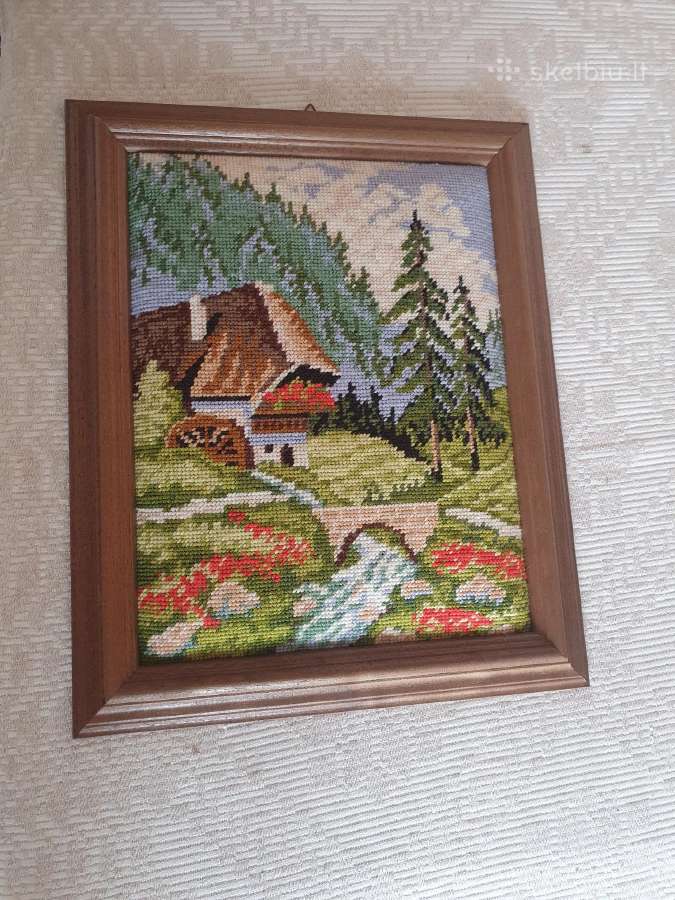 Interjero detalės,paveikslai siuvinėti kryžiuku - nuotraukos Nr. 5