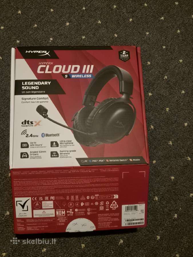 Ausinės Hyperx Cloud III S Gaming Headset Black