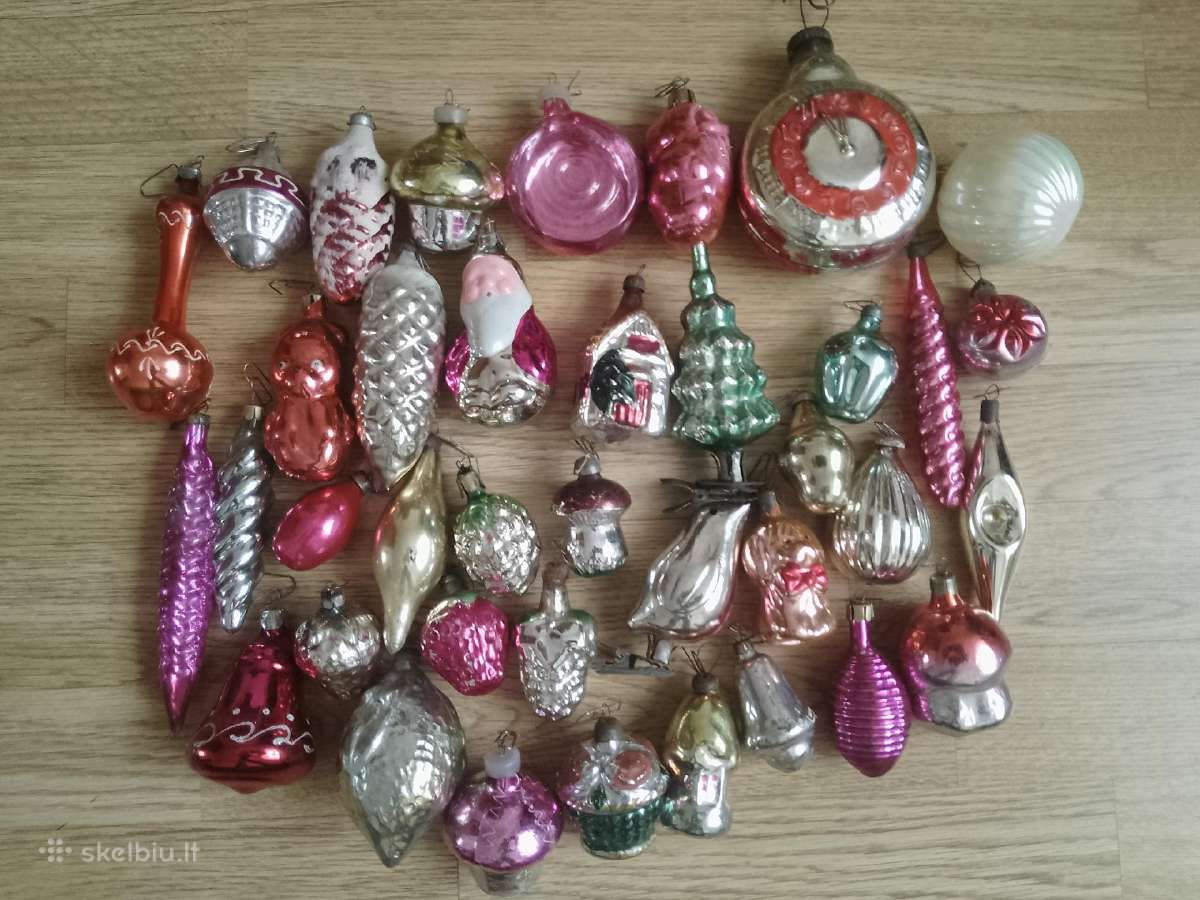 Vintažiniai kalėdiniai žaisliukai,116vnt.