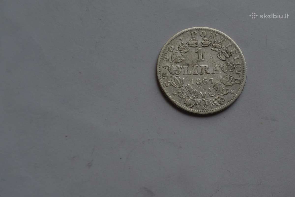 Italija 1 Lira 1867 m.