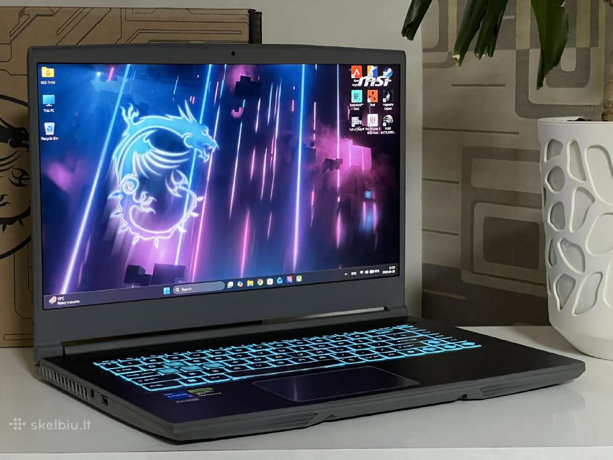 Parduodamas Msi Thin su Rtx 2050, I5-12k, 144hz. - nuotraukos Nr. 2