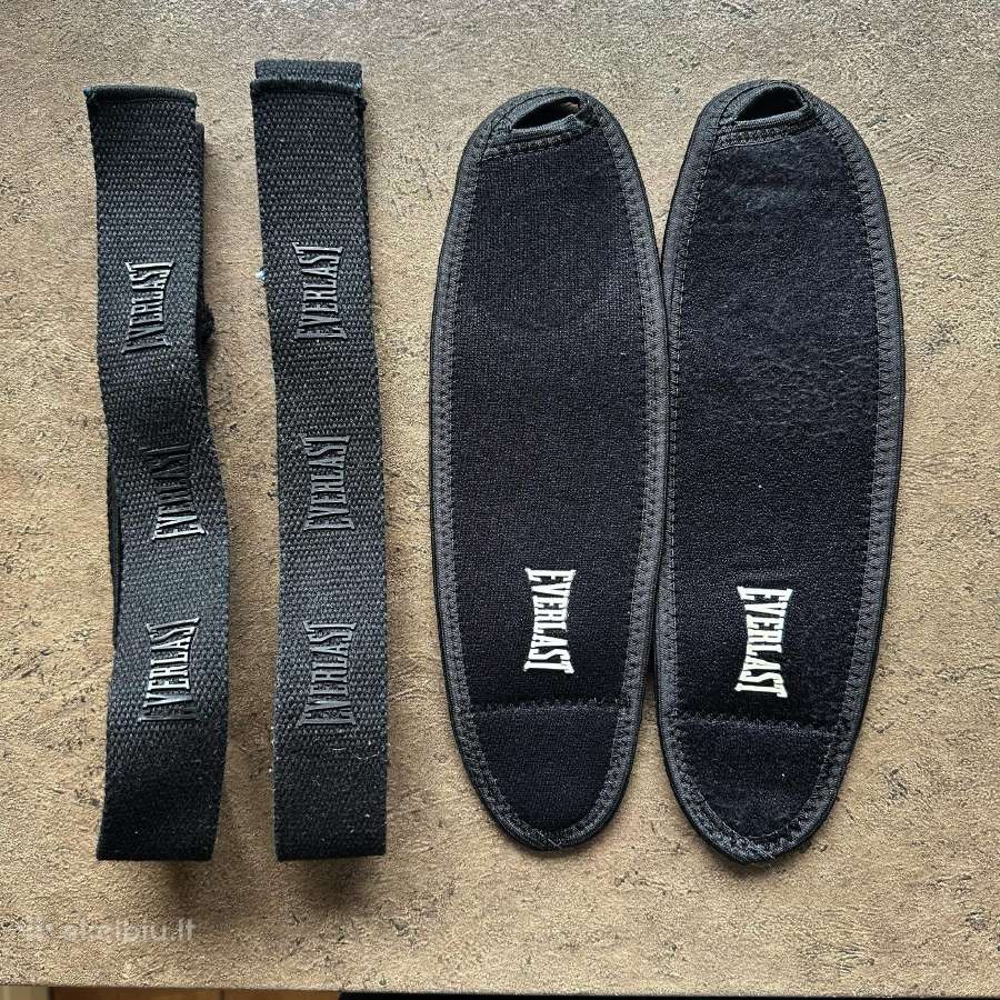 Everlast Lifting Straps + Wrist Wraps Set