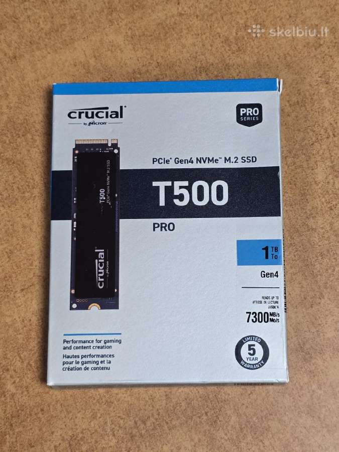 Crucial T500 1tb Nvme M.2 2280 7300mb/s
