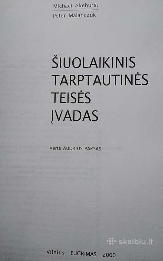 Šiuolaikinis tarptautinės teisės įvadas - nuotraukos Nr. 2