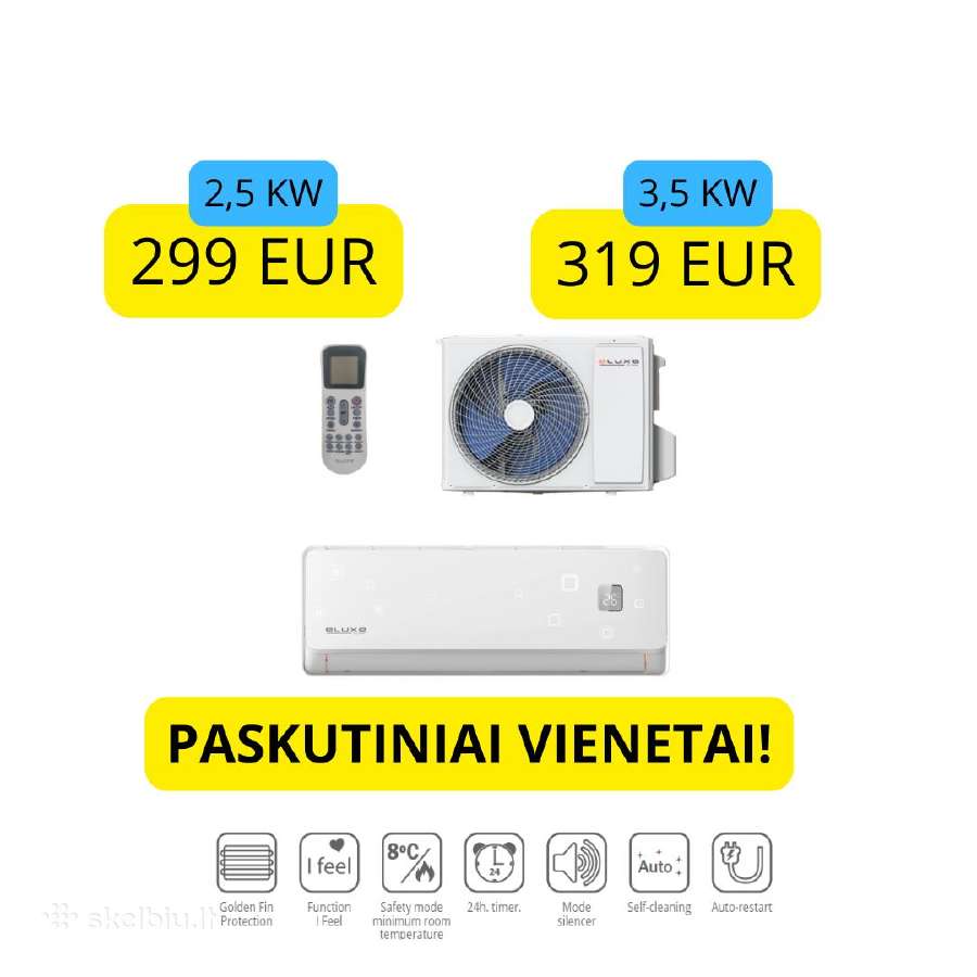 Išpardavimas oro kondicionieriai nuo 299