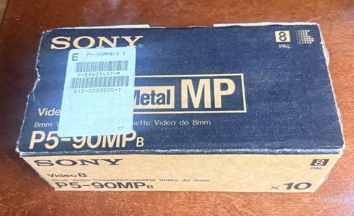 Video kasetės Sony Video8 Metal Mp90 - nuotraukos Nr. 5