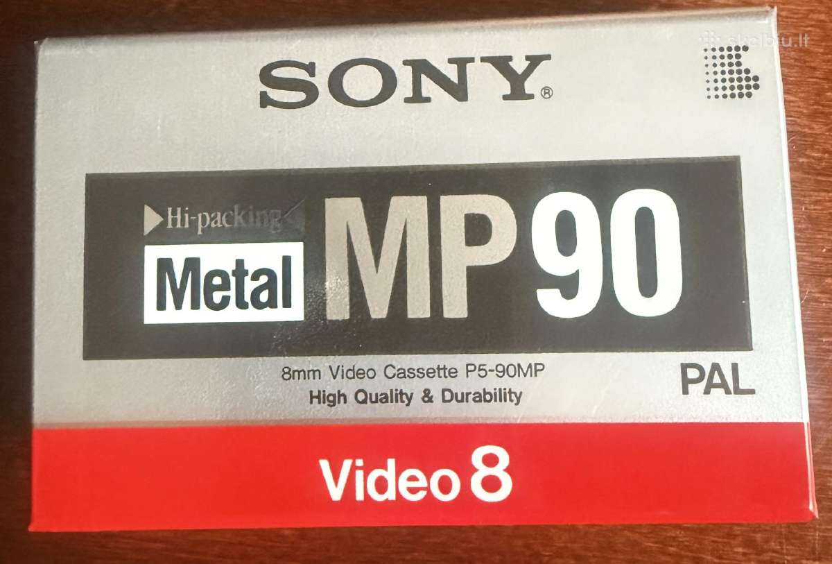 Video kasetės Sony Video8 Metal Mp90 - nuotraukos Nr. 6