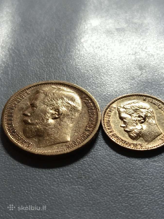 15 rubliu auksine moneta