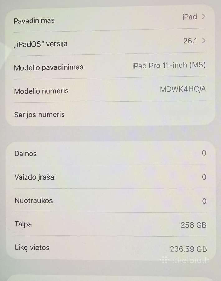 Apple iPad Pro M5 256gb 2025m - nuotraukos Nr. 5