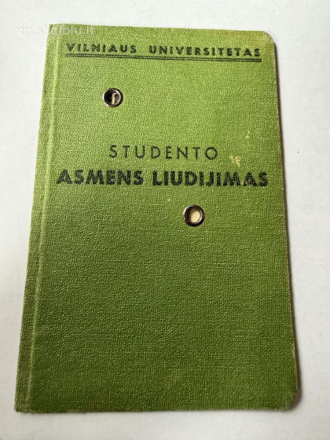 Studento asmens liudijimas prieškaris