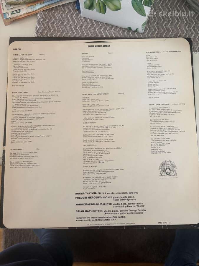 Queen “sheer heart attack 1974 emi - nuotraukos Nr. 3