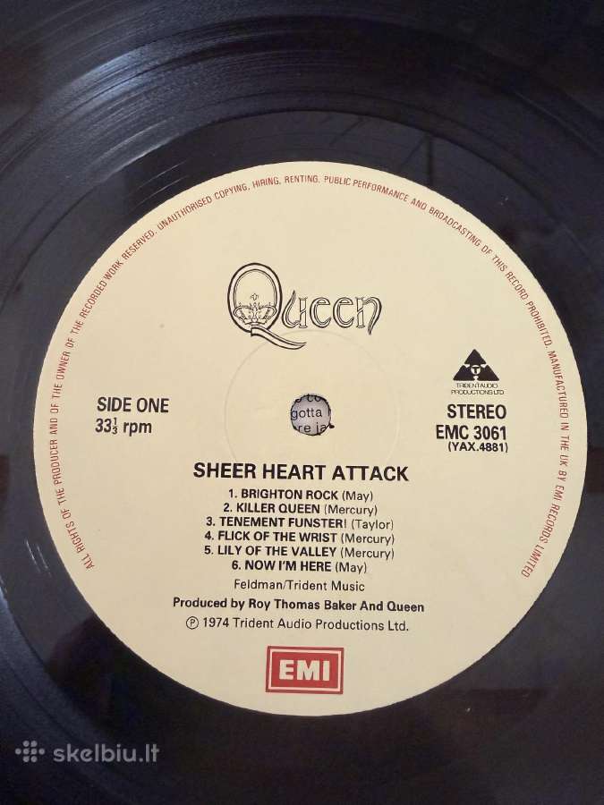 Queen “sheer heart attack 1974 emi - nuotraukos Nr. 7