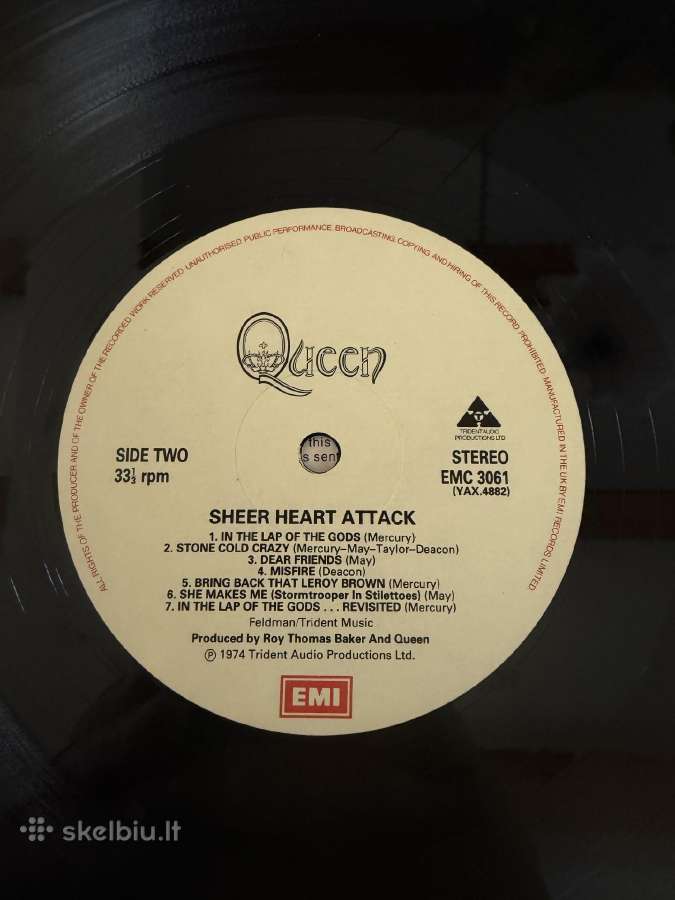 Queen “sheer heart attack 1974 emi - nuotraukos Nr. 8