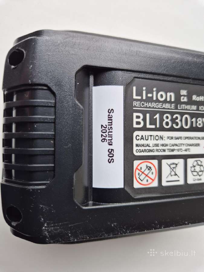 Makita akumuliatoriai 6a ir 10ah Samsung celės - nuotraukos Nr. 3