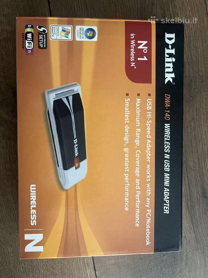 D-link Dwa-140 belaidis Usb Wi-fi adapteris