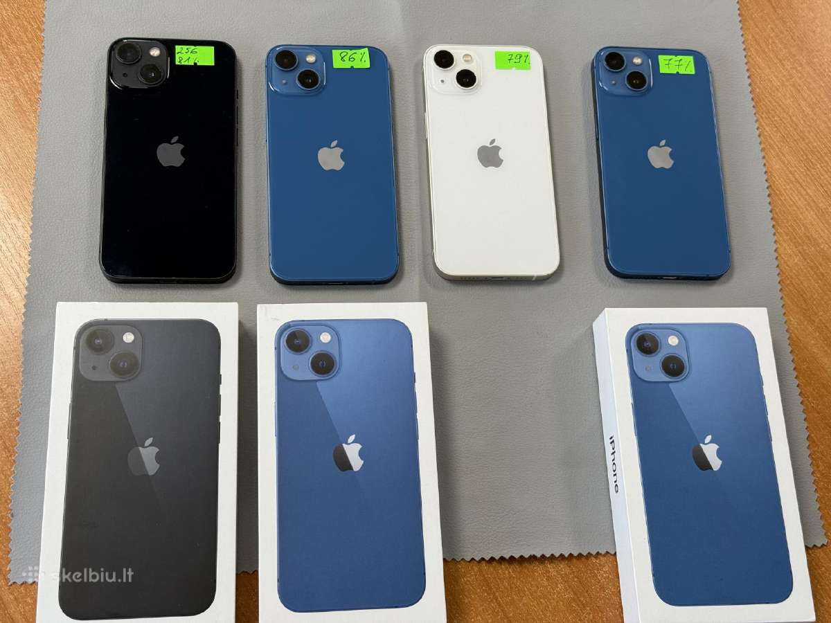 iPhone 13 su 128gb ir su 256gb be subraižymų