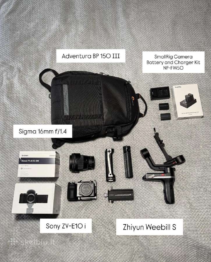Sony Zv-e10 + Sigma 18-50 f/2.8 + Sigma 16 f/2.8
