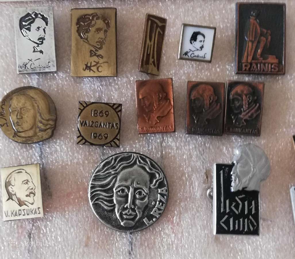 Ženkliukai Čiurlionis, S. Nėris, Vaižgantas,kiti. - nuotraukos Nr. 2