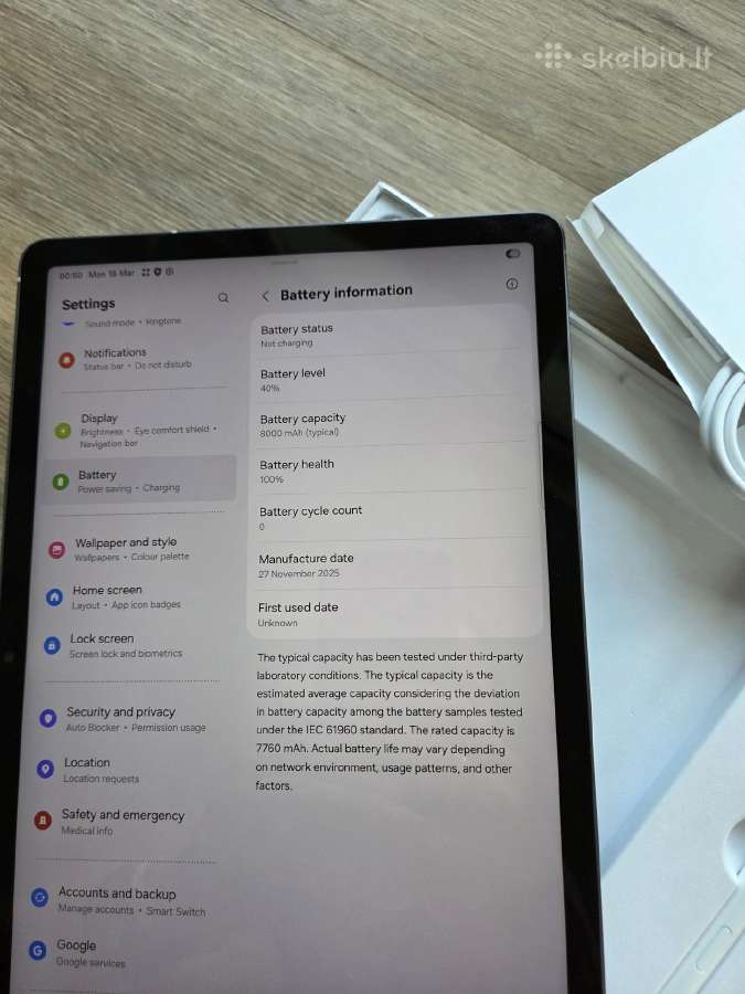 Samsung Galaxy Tab S10 Fe A11 planšetė - nuotraukos Nr. 10