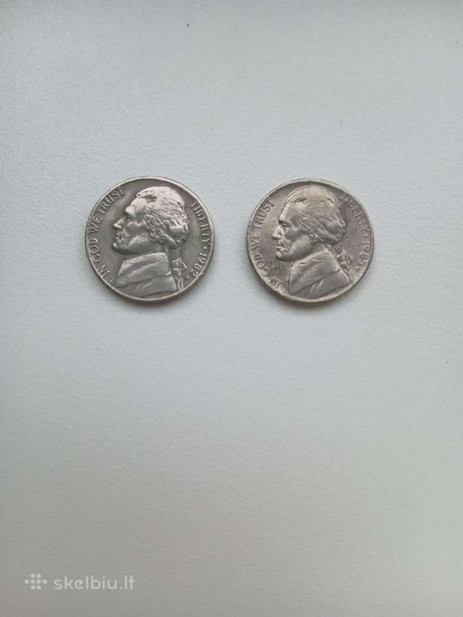 JAV 1982, 1985 Jefferson 5 centai