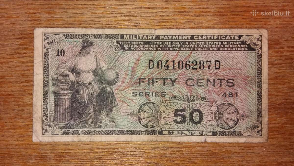JAV 50 centu banknotas