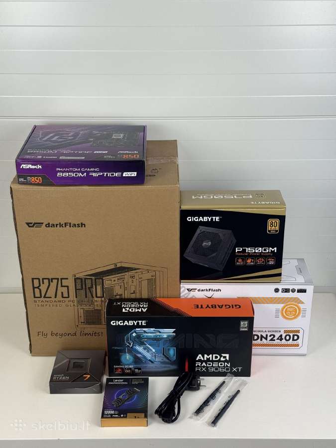 Naujas Kompiuteris Rx 9060xt Ryzen 7 7700x Ddr5 - nuotraukos Nr. 22