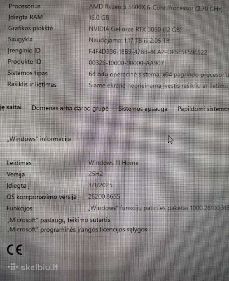 Kompiuteris „Ryzen Rtx 3060 Gaming