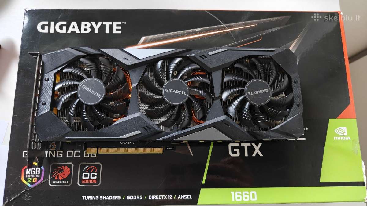 Gigabyte Geforce Gtx 1660 Gaming Oc 6g