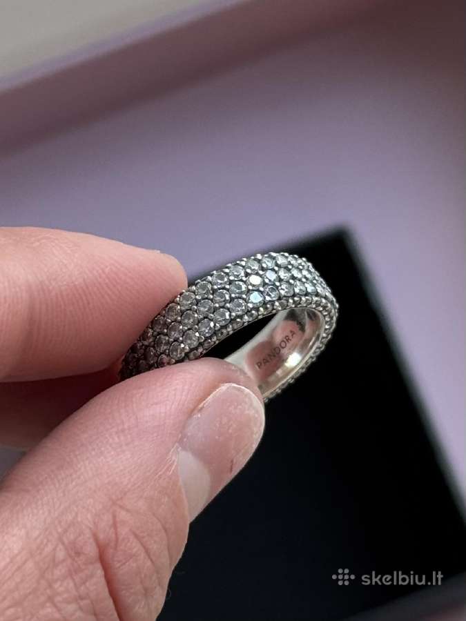 Pandora Timeless Pave Triple row žiedas 54 - nuotraukos Nr. 3