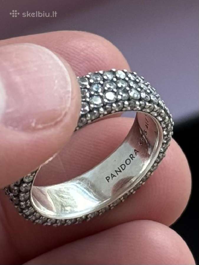 Pandora Timeless Pave Triple row žiedas 54 - nuotraukos Nr. 5