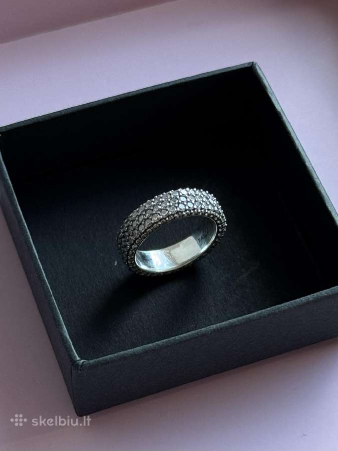 Pandora Timeless Pave Triple row žiedas 54 - nuotraukos Nr. 10