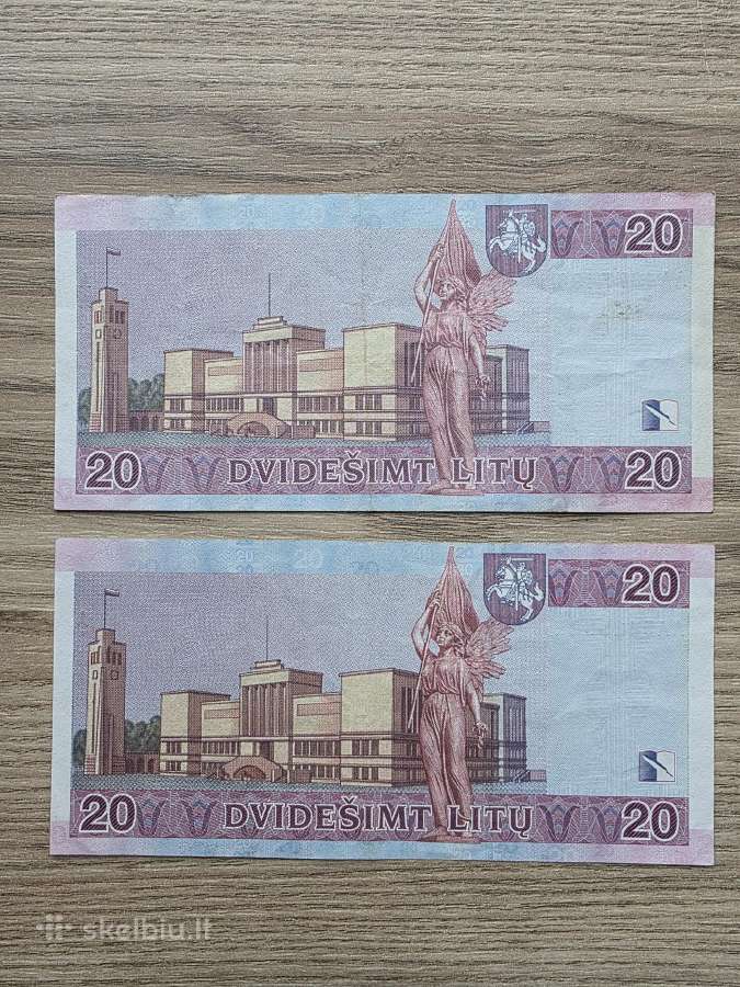 2001 metų 20 litų Aa serija - nuotraukos Nr. 2