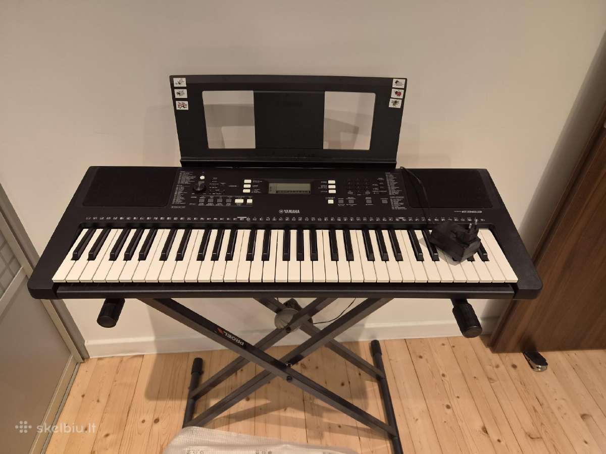 Yamaha Psr-e363 sintezatorius + tvirtas Proel stov