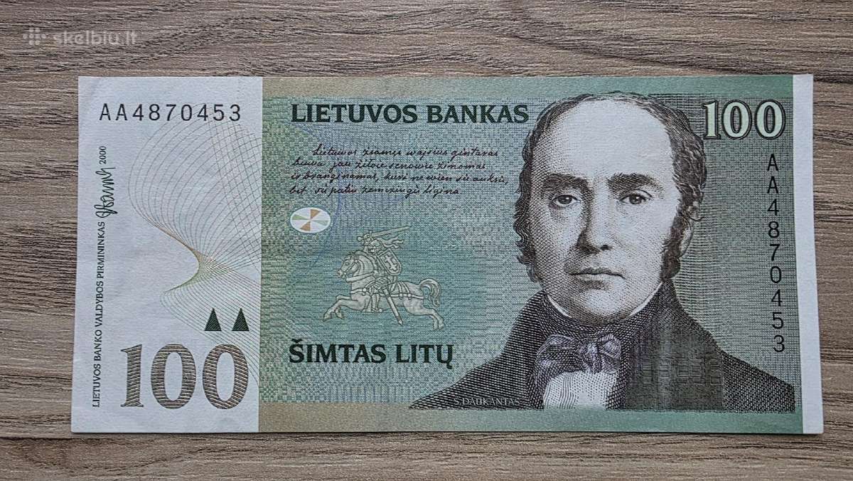 2000 metų 100 litų Aa serija