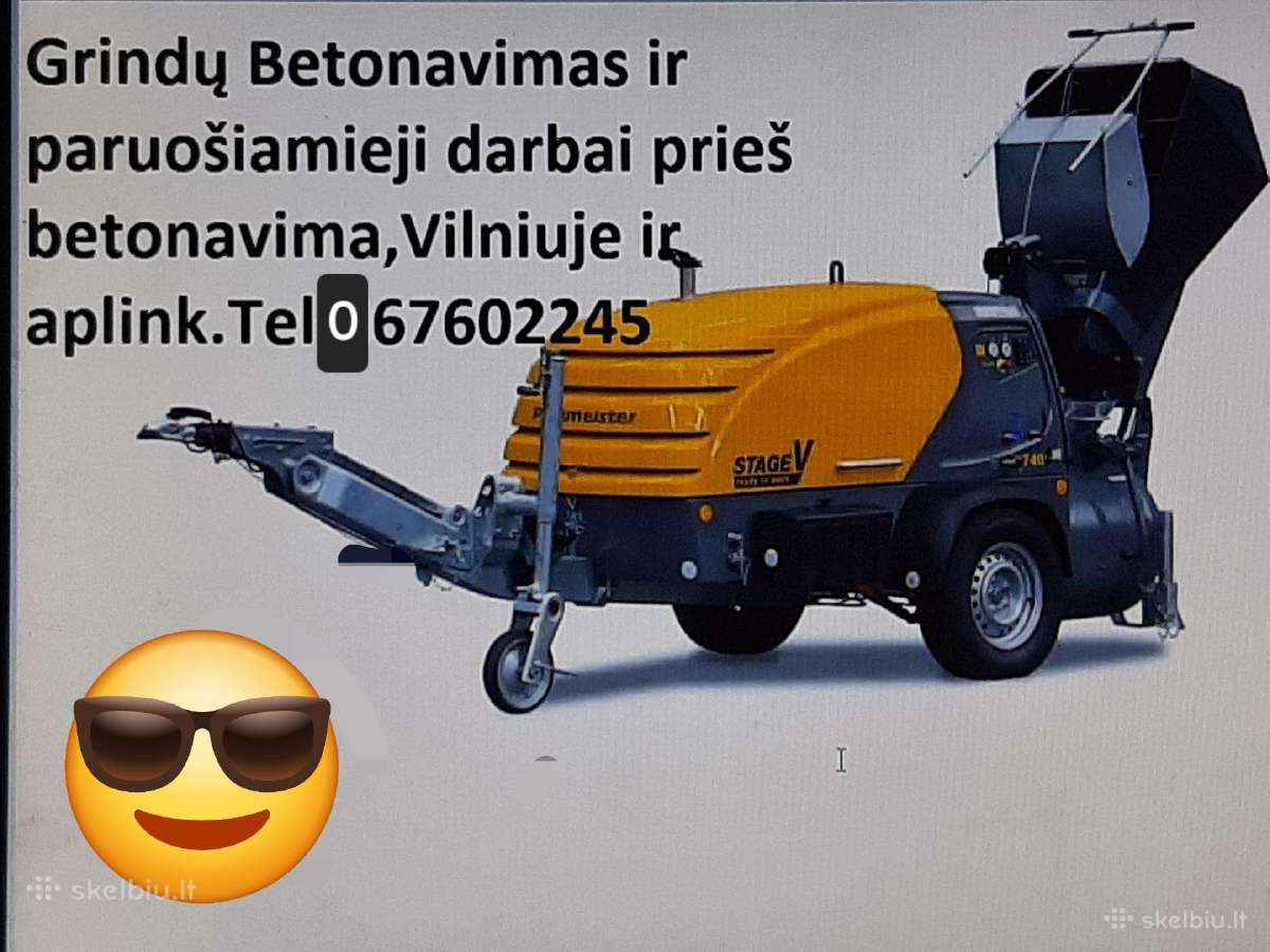 Grindu betonavimas,senų grindų ardymas