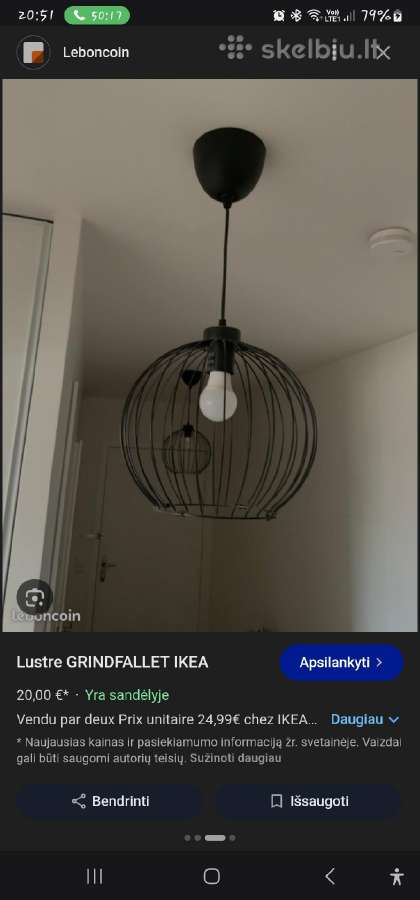Ikea šviestuvas - nuotraukos Nr. 5