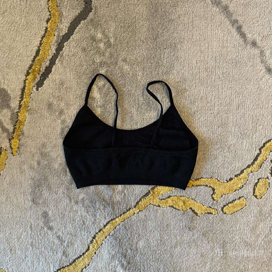 Juodas Ribbed Brallete - nuotraukos Nr. 2