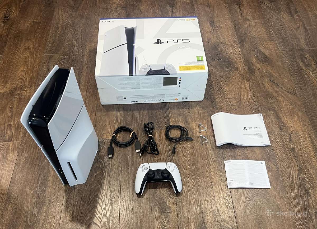 Playstation 5 Slim, Black & White, 1tb su CD
