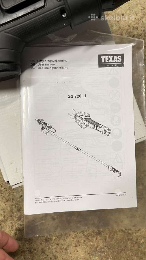 Sekatorius akumuliatorinis Texas Gs720li teleskopi - nuotraukos Nr. 2