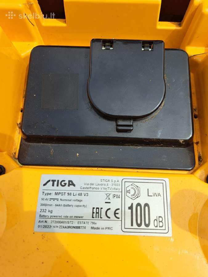 Stiga Estate 798e elektrinis traktoriukas - nuotraukos Nr. 3