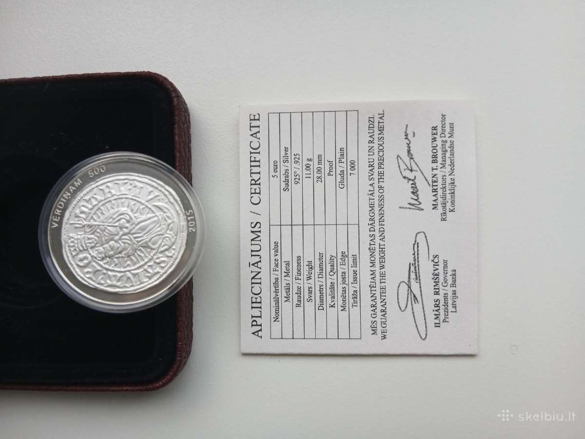 Latvija Sidabras 2015 5 eur - nuotraukos Nr. 4