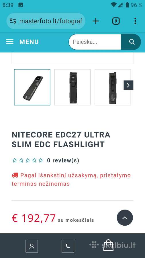 Taktinis žibintuvelis saviginai Nitecore Edc27