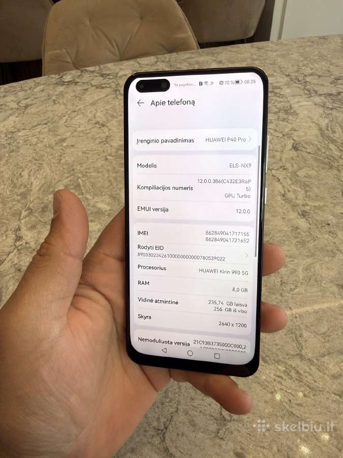 Huawei p40 pro, 8/256gb - nuotraukos Nr. 3